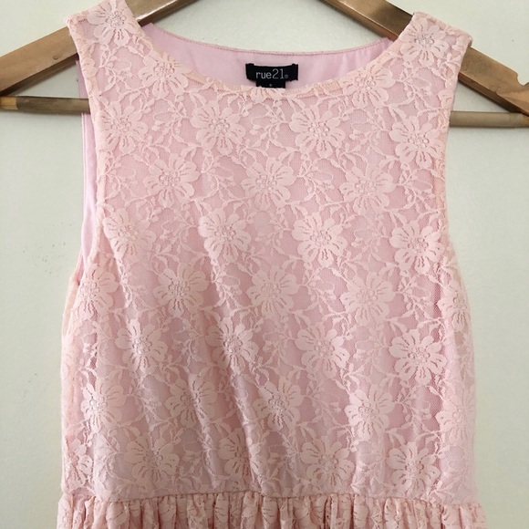 Vintage y2k Rue 21 Pink Lace Mini Dress Women’s Size Small - Picture 3 of 9